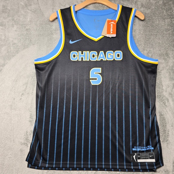 Nike Tops - Nike Chicago Sky Angel Reese WNBA Explorer Edition Jersey Womens XXL Black Blue